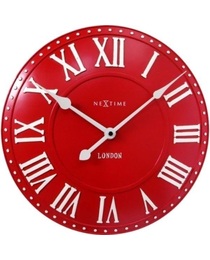 Designové nástěnné hodiny 3083ro Nextime v aglickém retro stylu 35cm